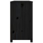 vidaXL Armario auxiliar madera maciza de pino negro 100x40x72 cm vidaXL Armario auxiliar madera maciza de pino negro 100x40x72 cm