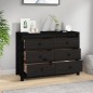 vidaXL Armario auxiliar madera maciza de pino negro 100x40x72 cm vidaXL Armario auxiliar madera maciza de pino negro 100x40x72 cm