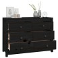 vidaXL Armario auxiliar madera maciza de pino negro 100x40x72 cm vidaXL Armario auxiliar madera maciza de pino negro 100x40x72 cm