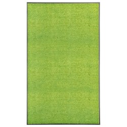 vidaXL Felpudo lavable verde 90x150 cm