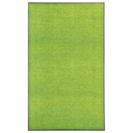 vidaXL Felpudo lavable verde 90x150 cm