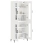 vidaXL Aparador alto madera contrachapada blanco brillo 69,5x34x180 cm vidaXL Aparador alto madera contrachapada blanco brillo 69,5x34x180 cm