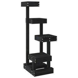 vidaXL Árbol para gatos madera maciza de pino negro 45,5x49x103 cm 