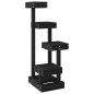vidaXL Árbol para gatos madera maciza de pino negro 45,5x49x103 cm 