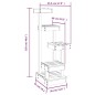vidaXL Árbol para gatos madera maciza de pino negro 45,5x49x103 cm 
