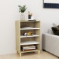 vidaXL Aparador madera contrachapada blanco y roble Sonoma 57x35x90 cm vidaXL Aparador madera contrachapada blanco y roble Sonoma 57x35x90 cm