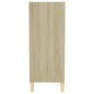 vidaXL Aparador madera contrachapada blanco y roble Sonoma 57x35x90 cm vidaXL Aparador madera contrachapada blanco y roble Sonoma 57x35x90 cm