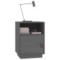 vidaXL Mesitas de noche 2 uds madera maciza de pino gris 40x34x55 cm vidaXL Mesitas de noche 2 uds madera maciza de pino gris 40x34x55 cm
