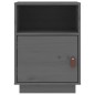 vidaXL Mesitas de noche 2 uds madera maciza de pino gris 40x34x55 cm vidaXL Mesitas de noche 2 uds madera maciza de pino gris 40x34x55 cm