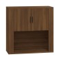 vidaXL Armario de pared madera contrachapada marrón roble 80x33x80 cm vidaXL Armario de pared madera contrachapada marrón roble 80x33x80 cm