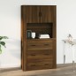 vidaXL Armario de pared madera contrachapada marrón roble 80x33x80 cm vidaXL Armario de pared madera contrachapada marrón roble 80x33x80 cm