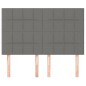 vidaXL Cabeceros 4 unidades tela gris oscuro 72x5x78/88 cm vidaXL Cabeceros 4 unidades tela gris oscuro 72x5x78/88 cm
