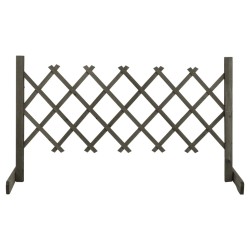 vidaXL Valla de jardín enrejado madera maciza de abeto gris 120x60 cm