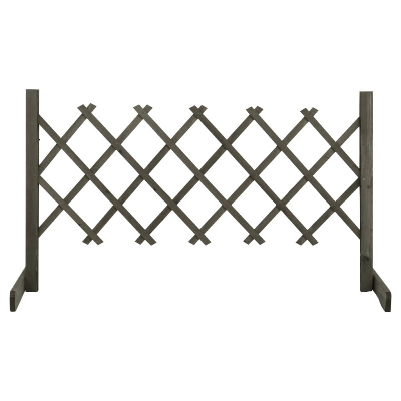 vidaXL Valla de jardín enrejado madera maciza de abeto gris 120x60 cm vidaXL Valla de jardín enrejado madera maciza de abeto gris 120x60 cm