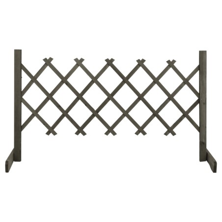 vidaXL Valla de jardín enrejado madera maciza de abeto gris 120x60 cm