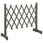 vidaXL Valla de jardín enrejado madera maciza de abeto gris 120x60 cm vidaXL Valla de jardín enrejado madera maciza de abeto gris 120x60 cm