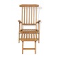 vidaXL Tumbona con reposapiés madera maciza de teca vidaXL Tumbona con reposapiés madera maciza de teca