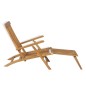 vidaXL Tumbona con reposapiés madera maciza de teca vidaXL Tumbona con reposapiés madera maciza de teca