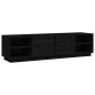 vidaXL Mueble de TV madera maciza de pino negro 156x40x40 cm vidaXL Mueble de TV madera maciza de pino negro 156x40x40 cm