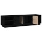 vidaXL Mueble de TV madera maciza de pino negro 156x40x40 cm vidaXL Mueble de TV madera maciza de pino negro 156x40x40 cm