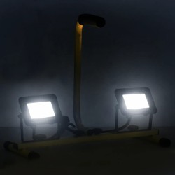 vidaXL Foco LED con asa 2x20 W blanco frío