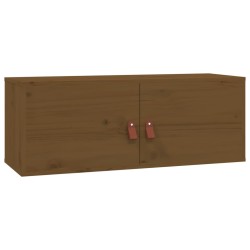 vidaXL Armario de pared madera maciza de pino marrón miel 80x30x30 cm