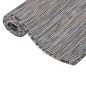 vidaXL Alfombra de exterior de tejido plano marrón y azul 80x150 cm