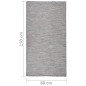 vidaXL Alfombra de exterior de tejido plano marrón y azul 80x150 cm