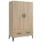 vidaXL Aparador madera contrachapada roble Sonoma 70x31x115 cm vidaXL Aparador madera contrachapada roble Sonoma 70x31x115 cm