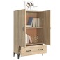 vidaXL Aparador madera contrachapada roble Sonoma 70x31x115 cm vidaXL Aparador madera contrachapada roble Sonoma 70x31x115 cm