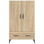 vidaXL Aparador madera contrachapada roble Sonoma 70x31x115 cm vidaXL Aparador madera contrachapada roble Sonoma 70x31x115 cm