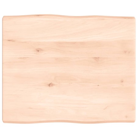 vidaXL Tablero de mesa madera maciza borde natural 60x50x(2-4) cm