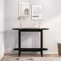 vidaXL Mesa consola madera maciza de pino negro 110x40x80 cm vidaXL Mesa consola madera maciza de pino negro 110x40x80 cm