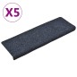 vidaXL Alfombrilla de escaleras 5 uds punzonada antracita 65x21x4 cm vidaXL Alfombrilla de escaleras 5 uds punzonada antracita 65x21x4 cm