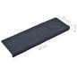 vidaXL Alfombrilla de escaleras 5 uds punzonada antracita 65x21x4 cm vidaXL Alfombrilla de escaleras 5 uds punzonada antracita 65x21x4 cm