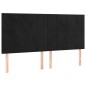 vidaXL Cabeceros 4 unidades de terciopelo negro 100x5x78/88 cm vidaXL Cabeceros 4 unidades de terciopelo negro 100x5x78/88 cm