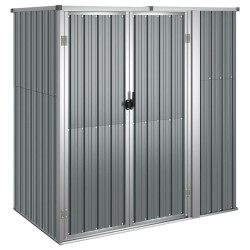 vidaXL Cobertizo herramientas jardín acero galvanizado 161x89x161 cm