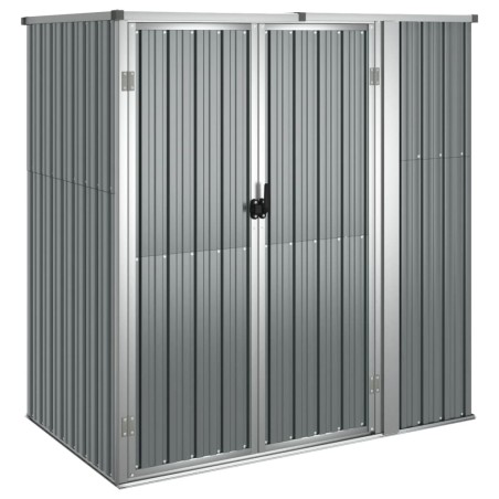 vidaXL Cobertizo herramientas jardín acero galvanizado 161x89x161 cm