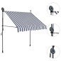 vidaXL Toldo manual retráctil con LED azul y blanco 200 cm vidaXL Toldo manual retráctil con LED azul y blanco 200 cm