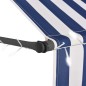 vidaXL Toldo manual retráctil con LED azul y blanco 200 cm vidaXL Toldo manual retráctil con LED azul y blanco 200 cm