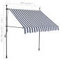 vidaXL Toldo manual retráctil con LED azul y blanco 200 cm vidaXL Toldo manual retráctil con LED azul y blanco 200 cm