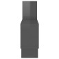 vidaXL Estante pared forma coche contrachapado gris brillo 82x15x51 cm