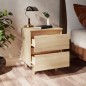 vidaXL Mesita de noche patas madera maciza roble Sonoma 40x35x50 cm vidaXL Mesita de noche patas madera maciza roble Sonoma 40x35x50 cm