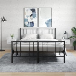 vidaXL Mesitas de noche de pared 2 uds blanco brillo 35x35x20 cm