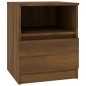vidaXL Mesita de noche madera de ingeniería marrón roble 40x40x50 cm vidaXL Mesita de noche madera de ingeniería marrón roble 40x40x50 cm