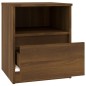 vidaXL Mesita de noche madera de ingeniería marrón roble 40x40x50 cm vidaXL Mesita de noche madera de ingeniería marrón roble 40x40x50 cm