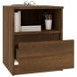 vidaXL Mesita de noche madera de ingeniería marrón roble 40x40x50 cm vidaXL Mesita de noche madera de ingeniería marrón roble 40x40x50 cm