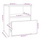 vidaXL Mesita de noche madera de ingeniería marrón roble 40x40x50 cm vidaXL Mesita de noche madera de ingeniería marrón roble 40x40x50 cm