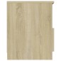 vidaXL Mesitas de noche 2 uds contrachapada roble Sonoma 40x40x50 cm