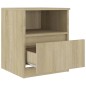 vidaXL Mesitas de noche 2 uds contrachapada roble Sonoma 40x40x50 cm
